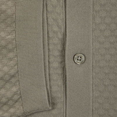 Camicia in Maglia in Cotone a Micro Punto Rombi Militare Camicia Maglia Paolo Pecora