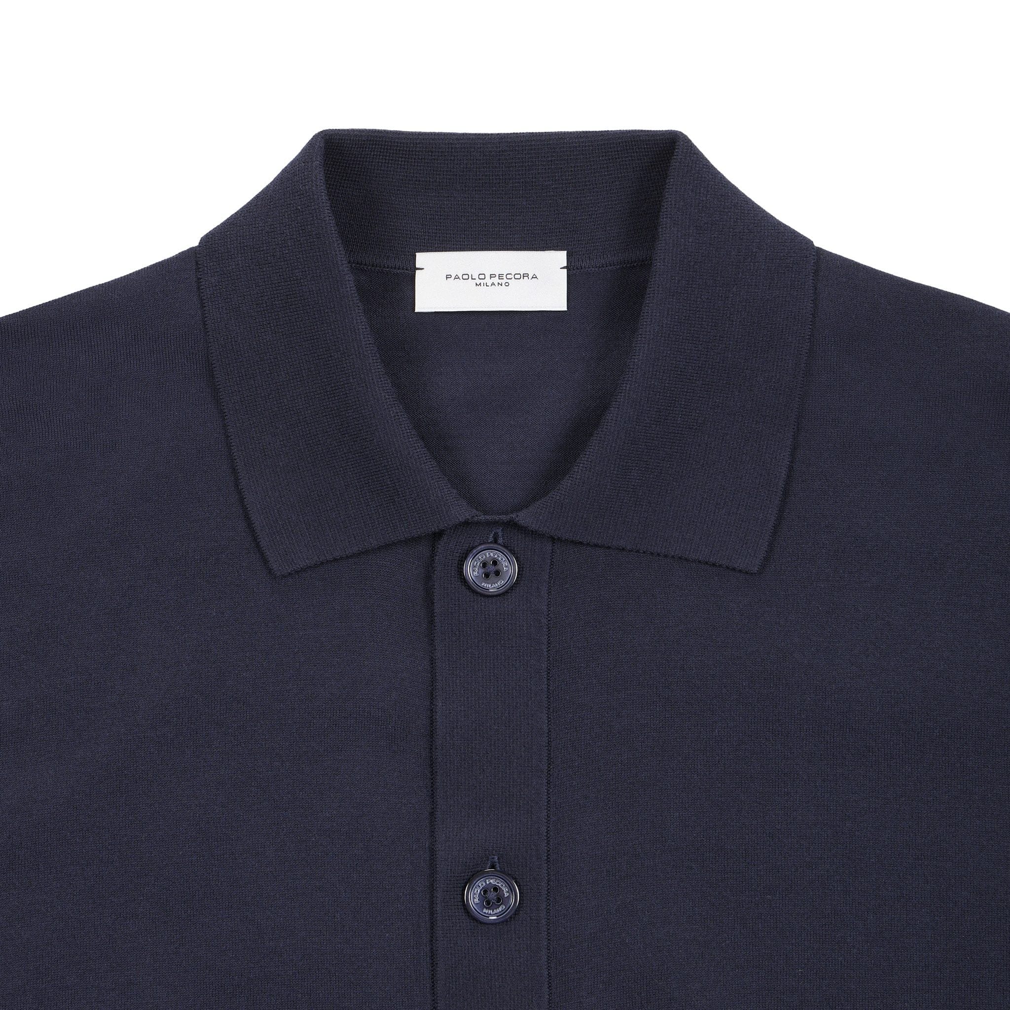 Camicia in Maglia Loose Fit in Cotone Blu Camicia Maglia Paolo Pecora