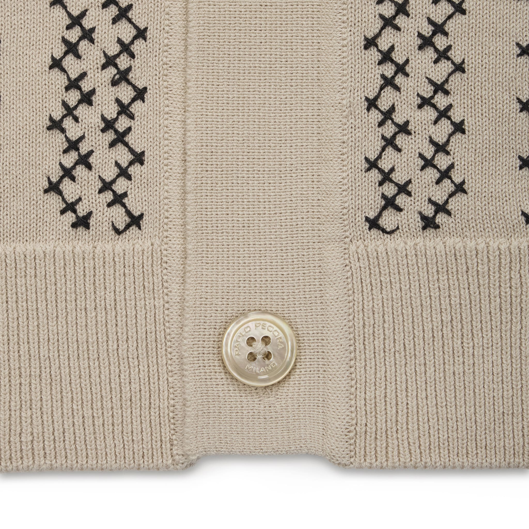 Camicia Maglia Beige Camicia Maglia Paolo Pecora