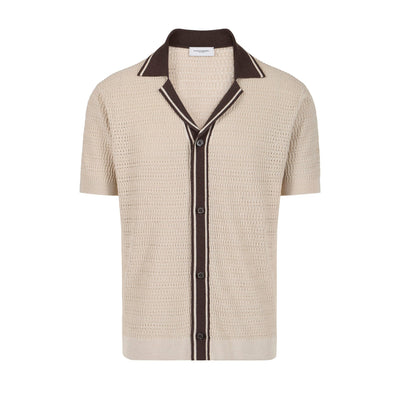 Camicia Maglia Beige Camicia Maglia Paolo Pecora