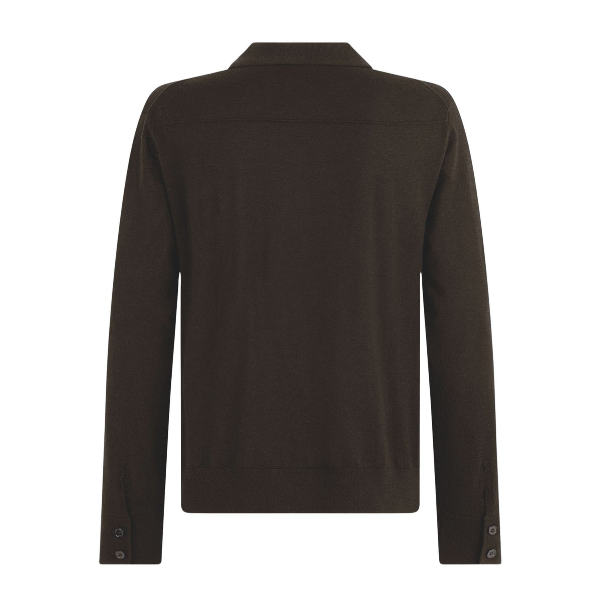 Camicia Maglia Loose Fit in Lana Merino Extrafine Ebano Camicia Maglia Paolo Pecora
