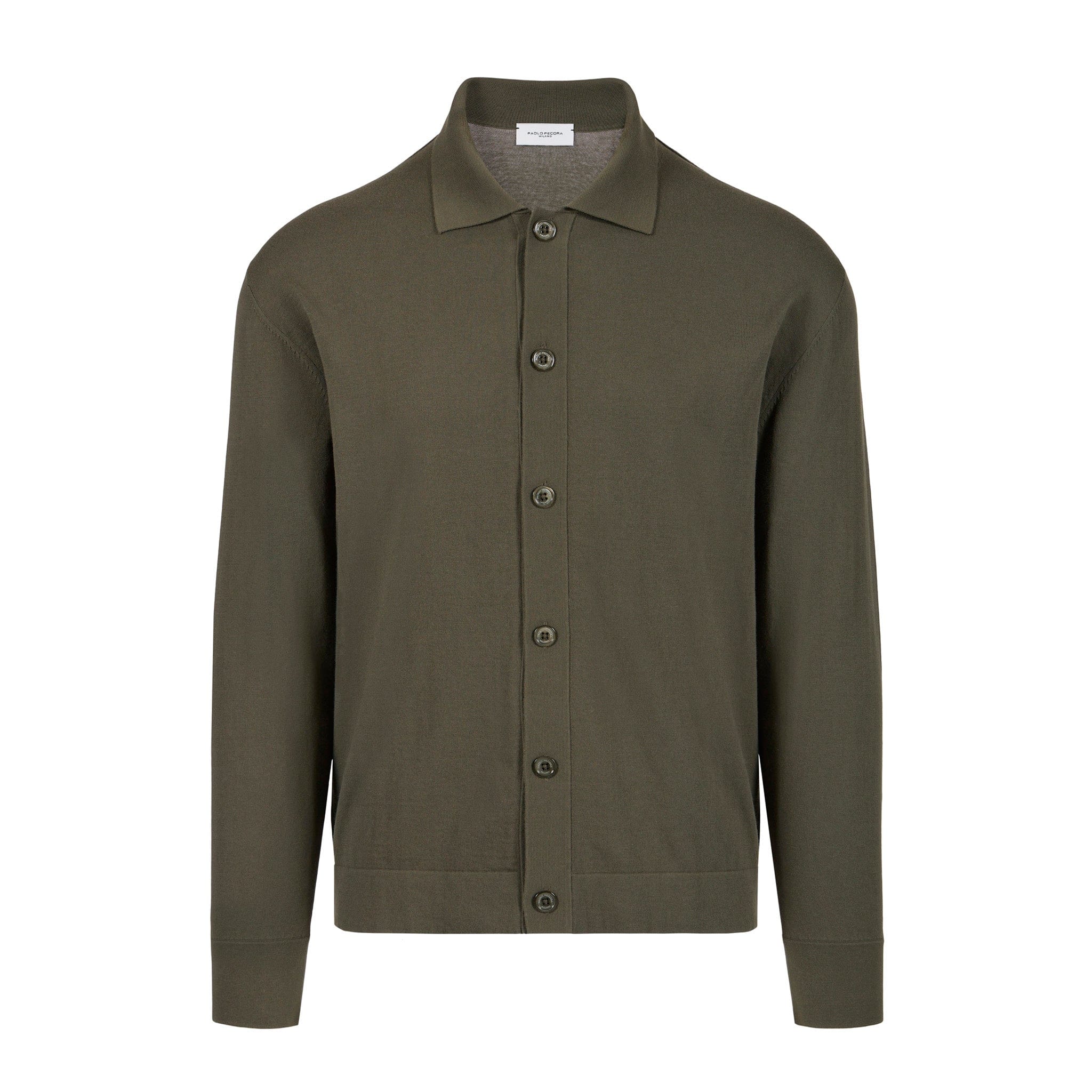 Camicia Maglia Verde Scuro Camicia Maglia Paolo Pecora