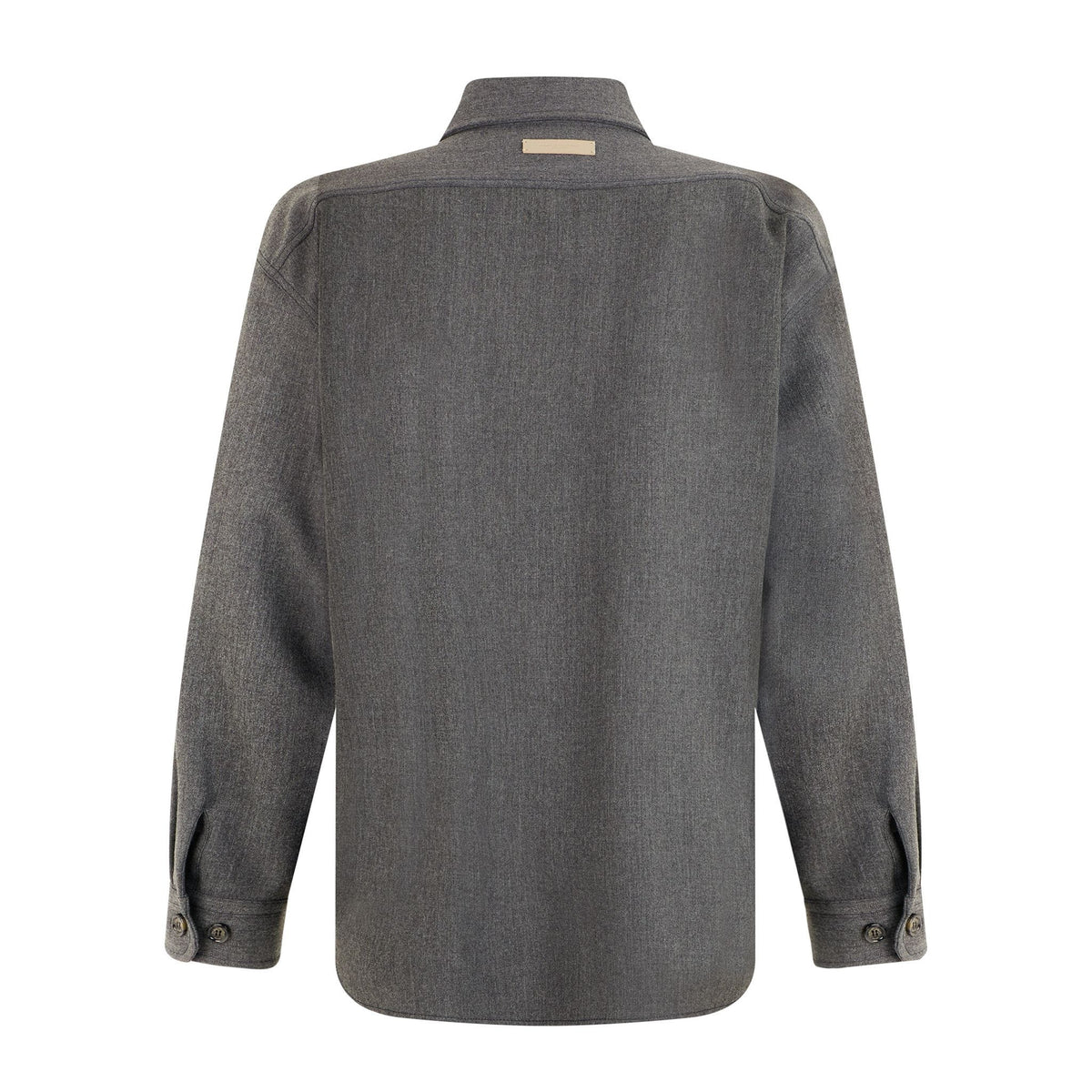 Camicia Tessuto Grigio Melange Camicia Tessuto Paolo Pecora
