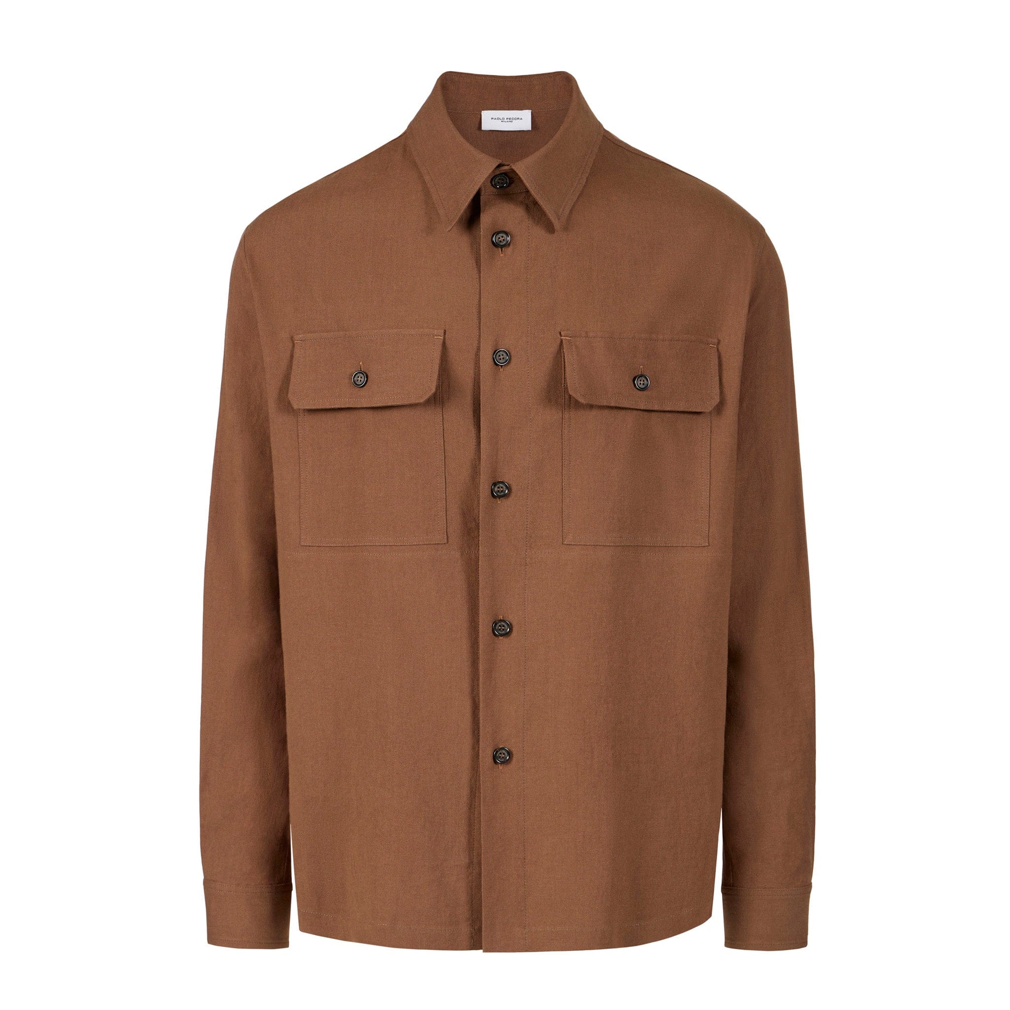 Camicia Tessuto Nocciola Camicia Tessuto Paolo Pecora