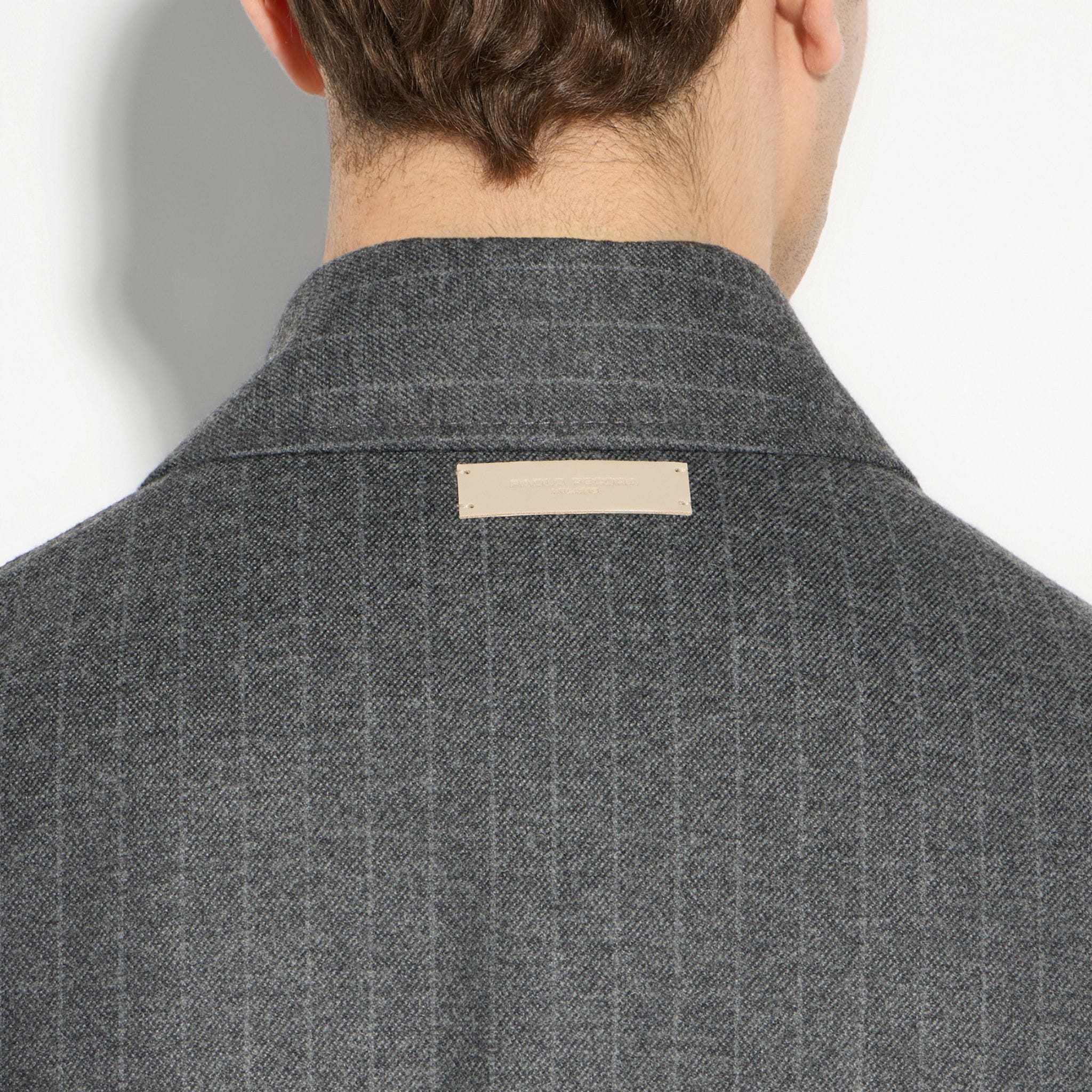 Camicia Tessuto Rigato Fondo Grigio/Grigio Camicia Tessuto Paolo Pecora
