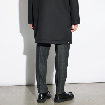 Cappotto Nero in Tessuto Tecnico Cappotto Tessuto Paolo Pecora