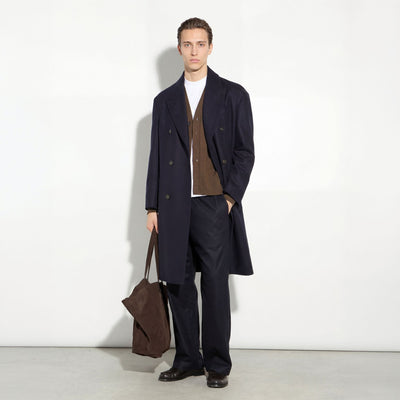 Cappotto Tessuto Blu Cappotto Tessuto Paolo Pecora