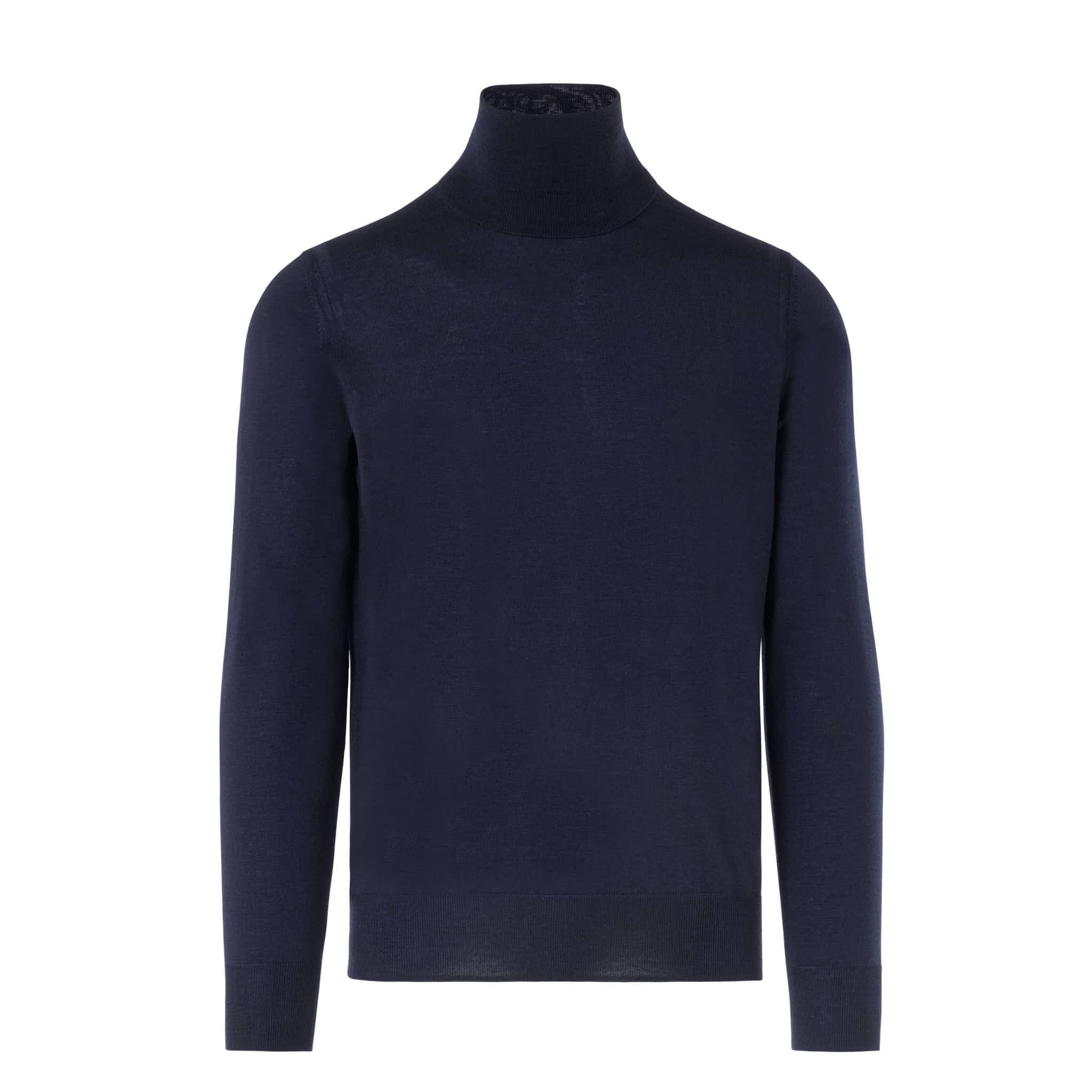 Dolcevita Blu Navy in Lana Merino Extrafine Paolo Pecora