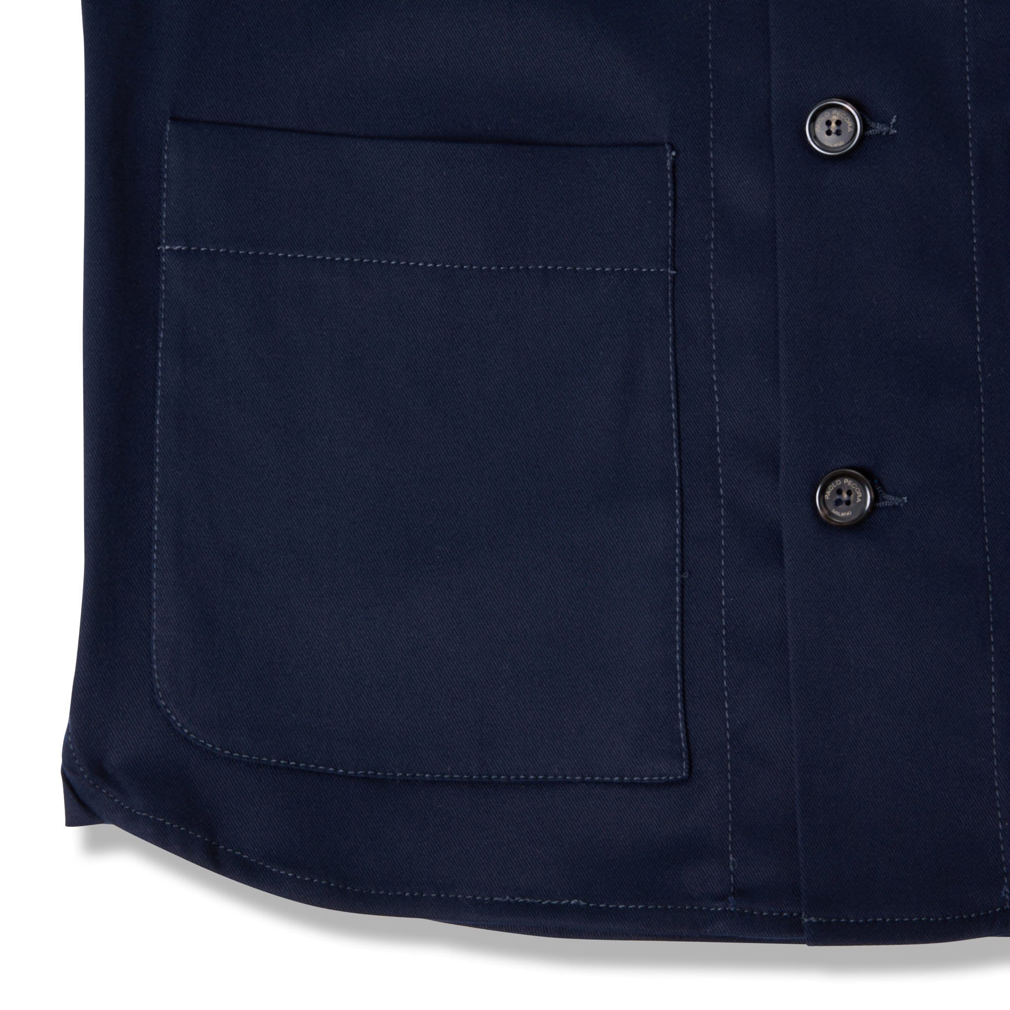 Giacca Camicia Elegante Blu Navy Paolo Pecora