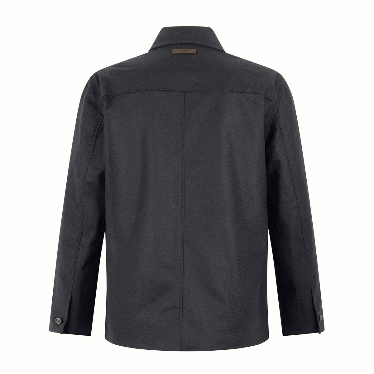 Giacca Loose Fit in Flanella di Lana e Cashmere Antracite Giacca Tessuto Paolo Pecora
