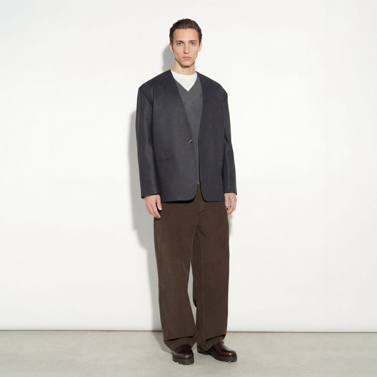 Gilet Maglia Grigio Melange Gilet Maglia Paolo Pecora