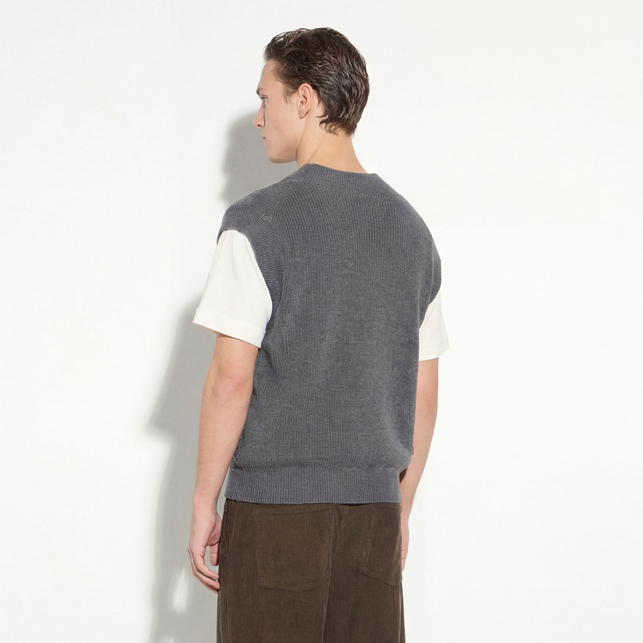 Gilet Maglia Grigio Melange Gilet Maglia Paolo Pecora