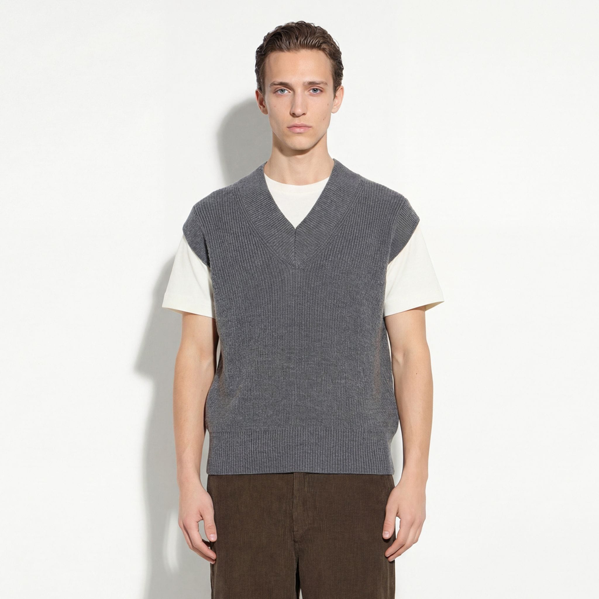 Gilet Maglia Grigio Melange Gilet Maglia Paolo Pecora