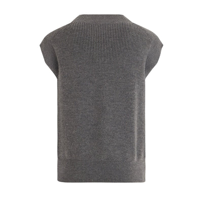 Gilet Maglia Grigio Melange Gilet Maglia Paolo Pecora