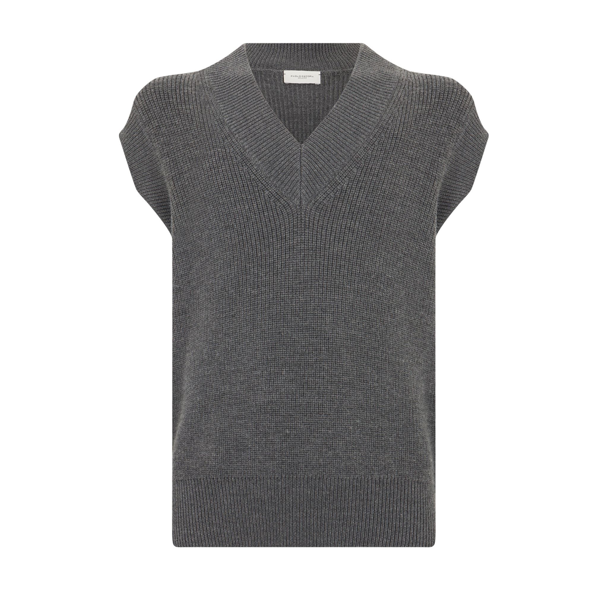 Gilet Maglia Grigio Melange Gilet Maglia Paolo Pecora