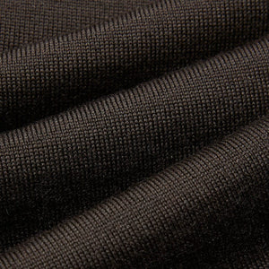 Girocollo con Profili a Contrasto Ebano in Merino Extrafine Paolo Pecora