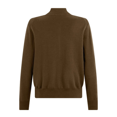 Giubbotto Maglia Loose Fit Double in Lana e Cotone Wenghe Giubbotto Maglia Paolo Pecora