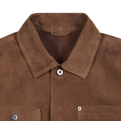 Giubbotto in Pelle con Tasche Applicate Nocciola Giubbotto Pelle Paolo Pecora