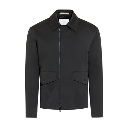 Giubbotto con Zip in Tessuto Nero Giubbotto Tessuto Paolo Pecora