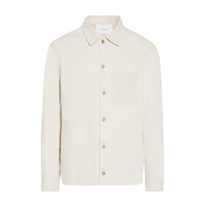 Giubbotto in Cotone e Lino Ghiaccio Giubbotto Tessuto Paolo Pecora