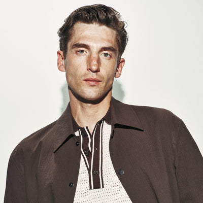 Giubbotto in Cotone Marrone Scuro Giubbotto Tessuto Paolo Pecora