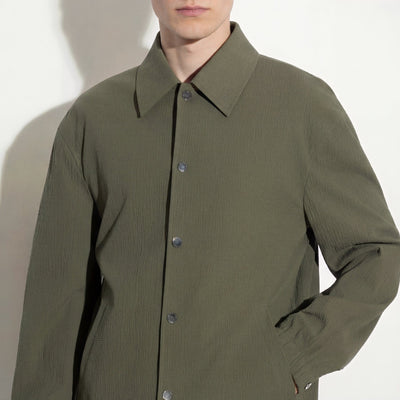 Giubbotto in Cotone Verde Scuro Giubbotto Tessuto Paolo Pecora