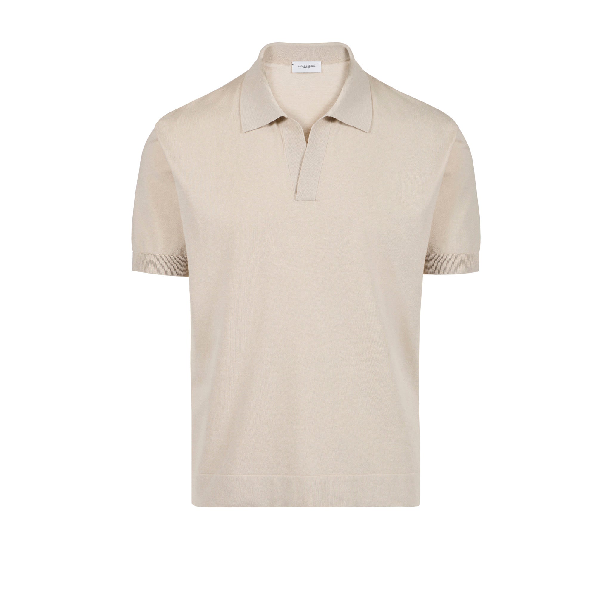 Maglia A Polo Beige Maglia A Polo Paolo Pecora