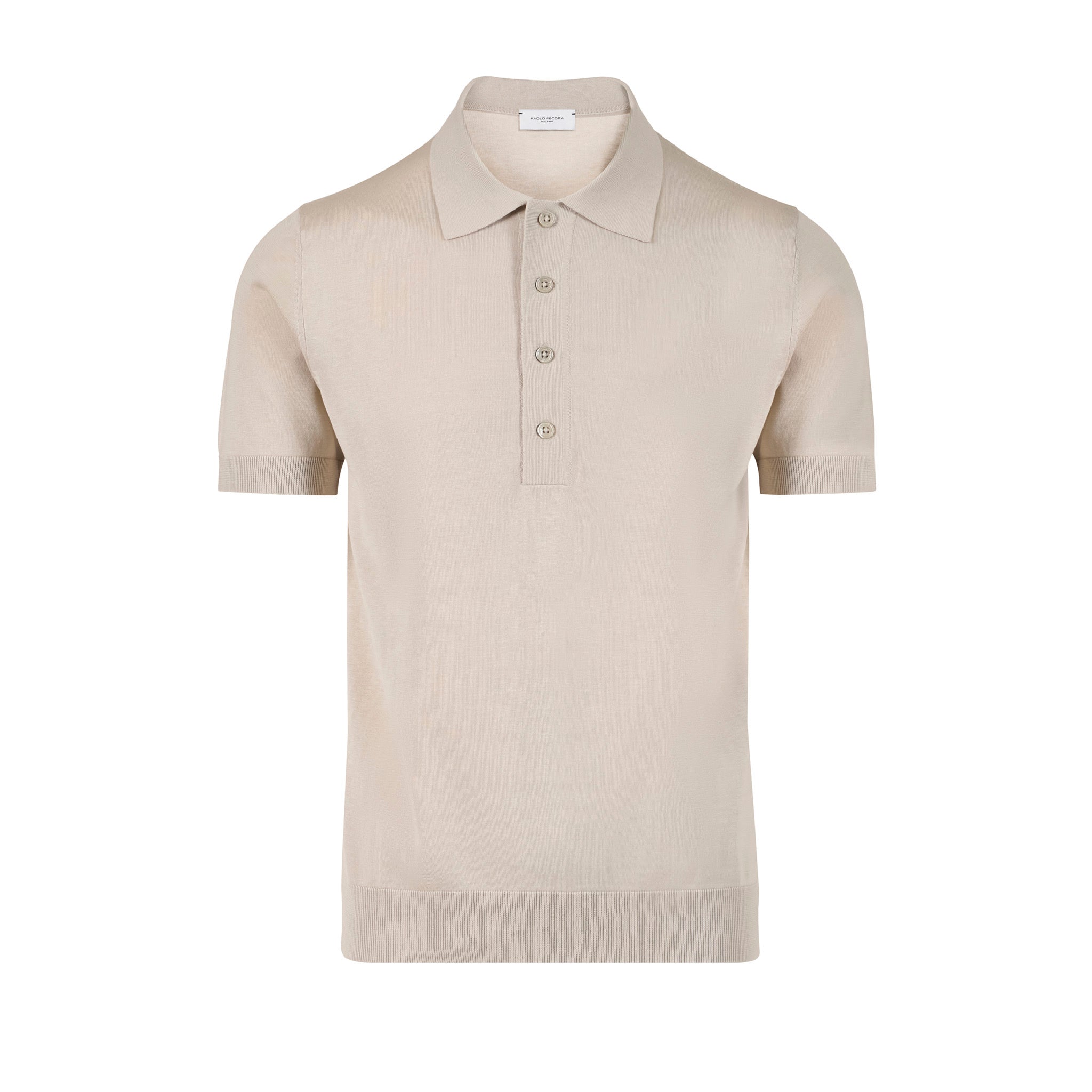 Maglia A Polo Beige Maglia A Polo Paolo Pecora