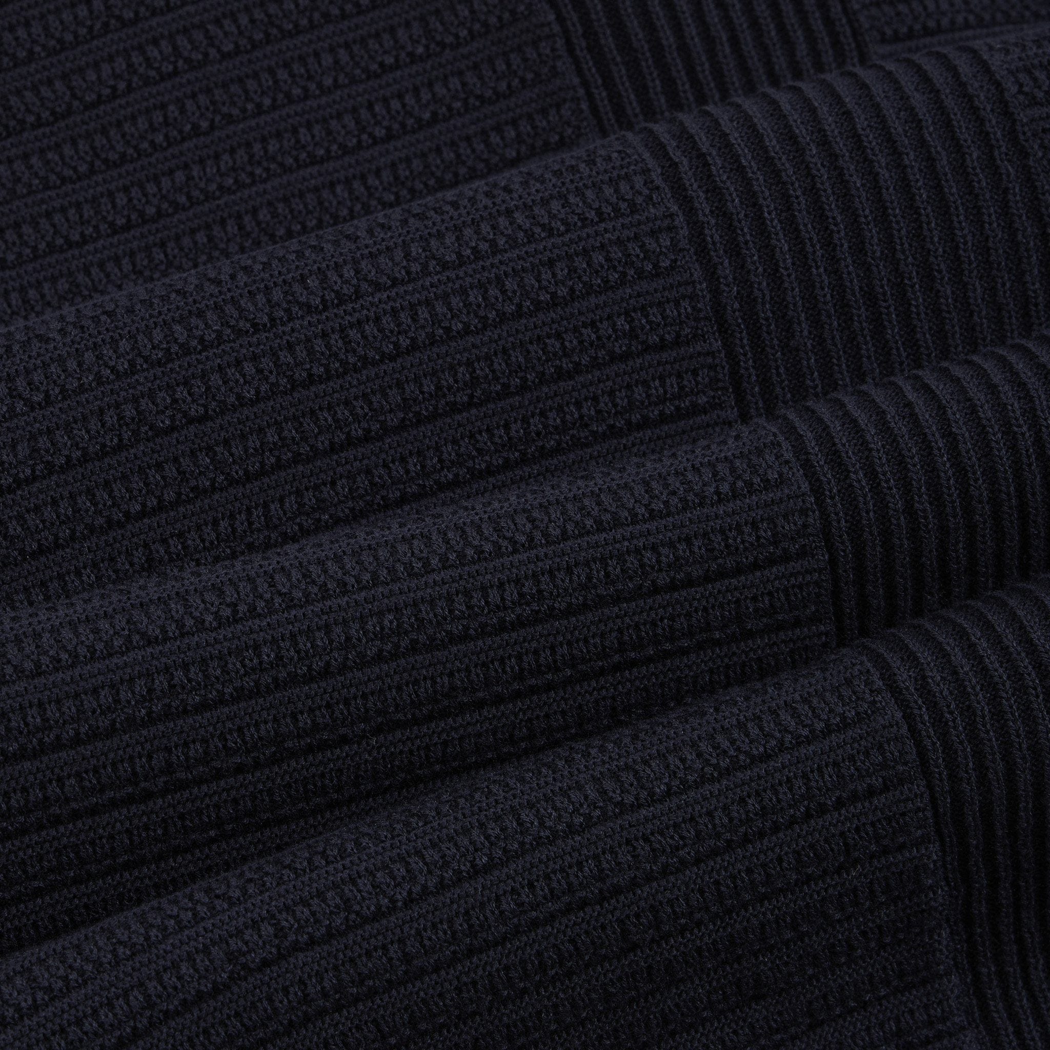 Maglia a Polo in Cotone a Trama Strutturata Blu Maglia A Polo Paolo Pecora