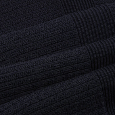 Maglia a Polo in Cotone a Trama Strutturata Blu Maglia A Polo Paolo Pecora