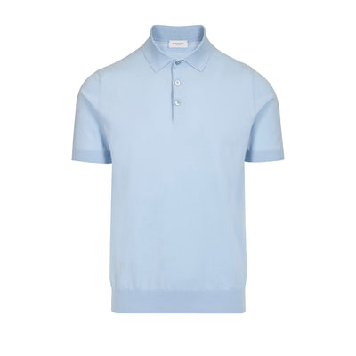 Maglia a Polo in Cotone Azzurro Maglia A Polo Paolo Pecora