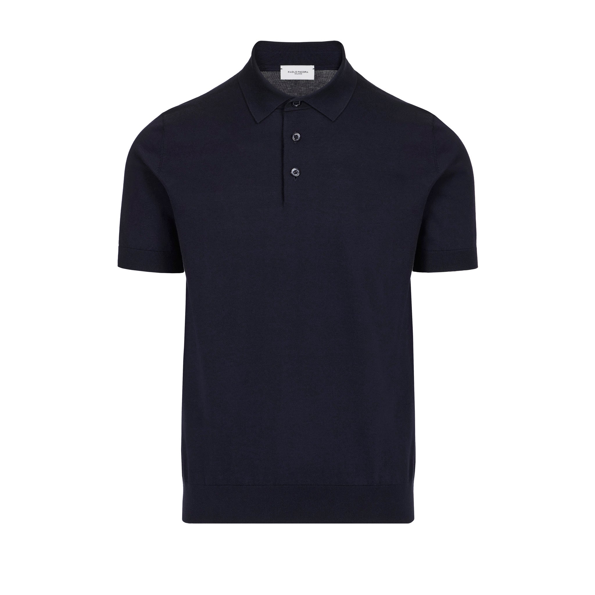 Maglia a Polo in Cotone Blu Maglia A Polo Paolo Pecora