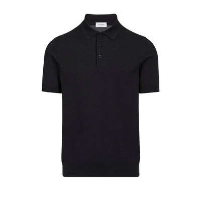 Maglia a Polo in Cotone Nero Maglia A Polo Paolo Pecora