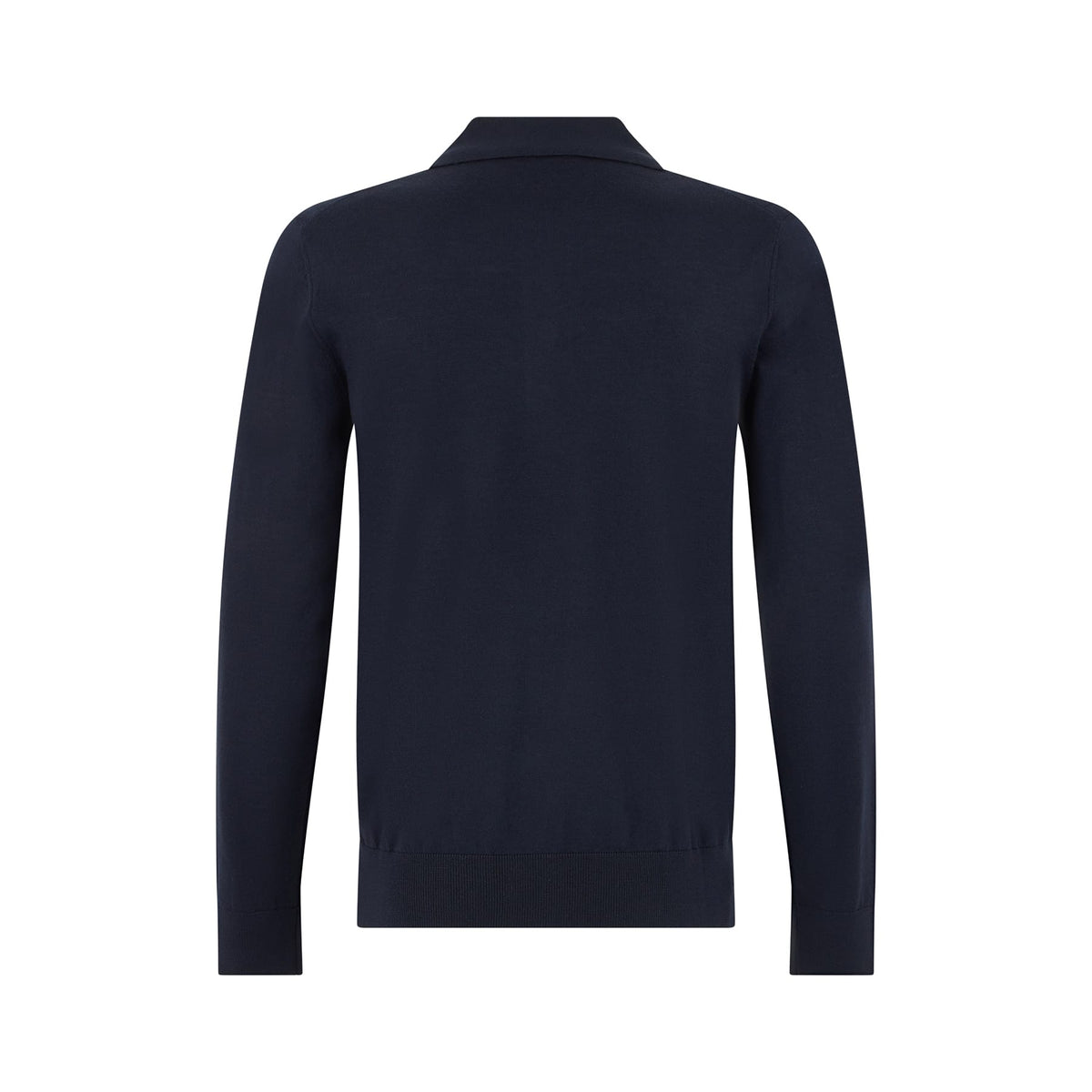 Maglia a Polo in Lana Merino Extrafine Blu Maglia A Polo Paolo Pecora