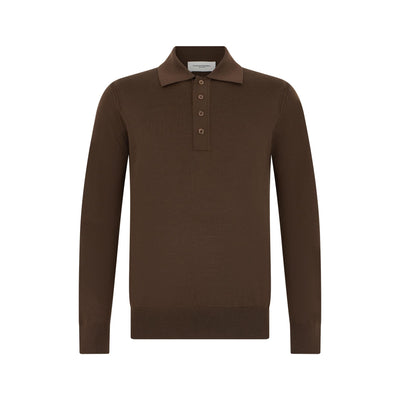 Maglia a Polo in Lana Merino Extrafine Wenghe Maglia A Polo Paolo Pecora