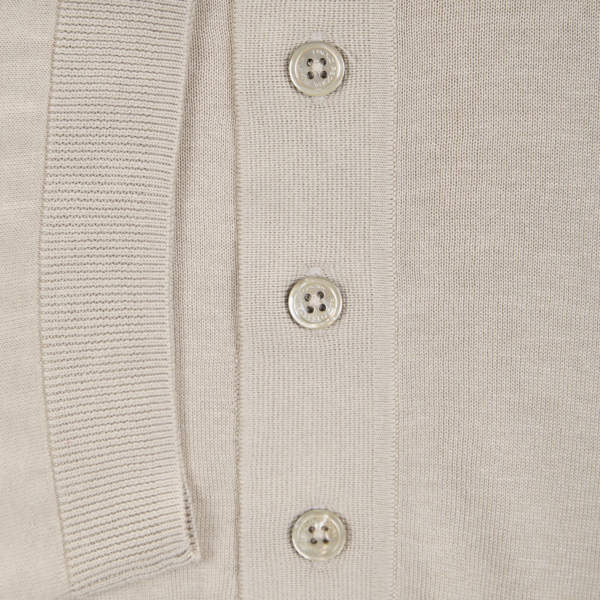 Maglia a Polo in Seta Cotone Beige Maglia A Polo Paolo Pecora