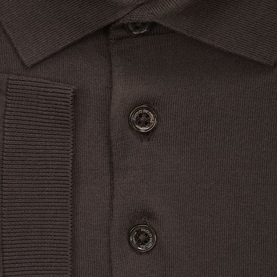Maglia A Polo Marrone Scuro Maglia A Polo Paolo Pecora
