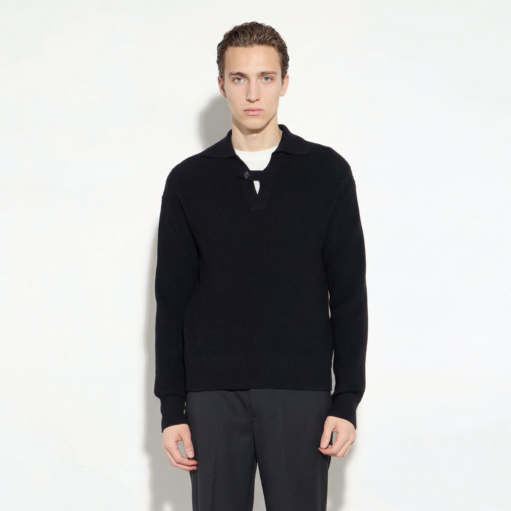 Maglia A Polo Nero Maglia A Polo Paolo Pecora