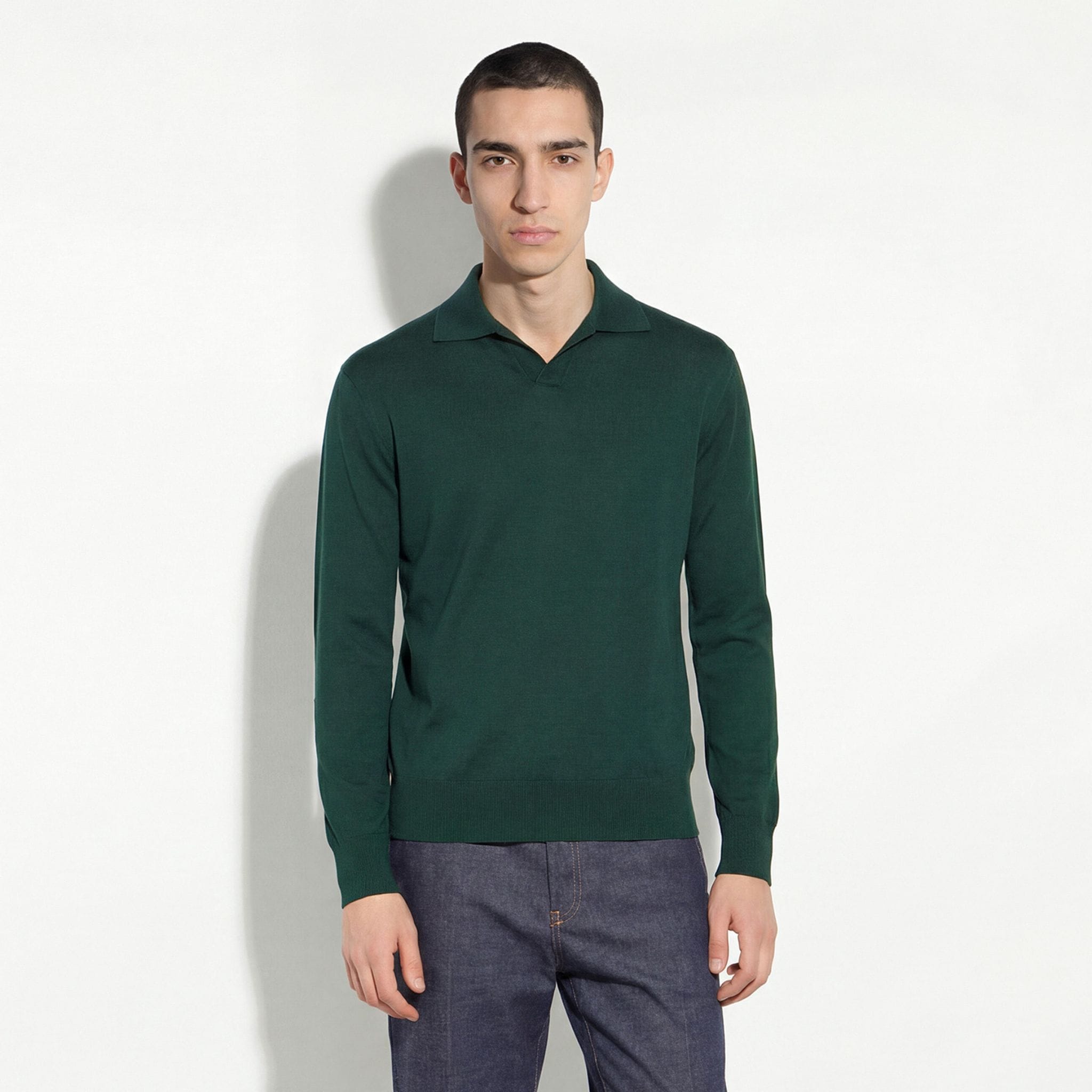 Maglia A Polo Verde Scuro Maglia A Polo Paolo Pecora