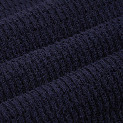 Maglia Polo in Seta a Punto Diagonale con Dettagli a Contrasto Blu Maglia A Polo Paolo Pecora