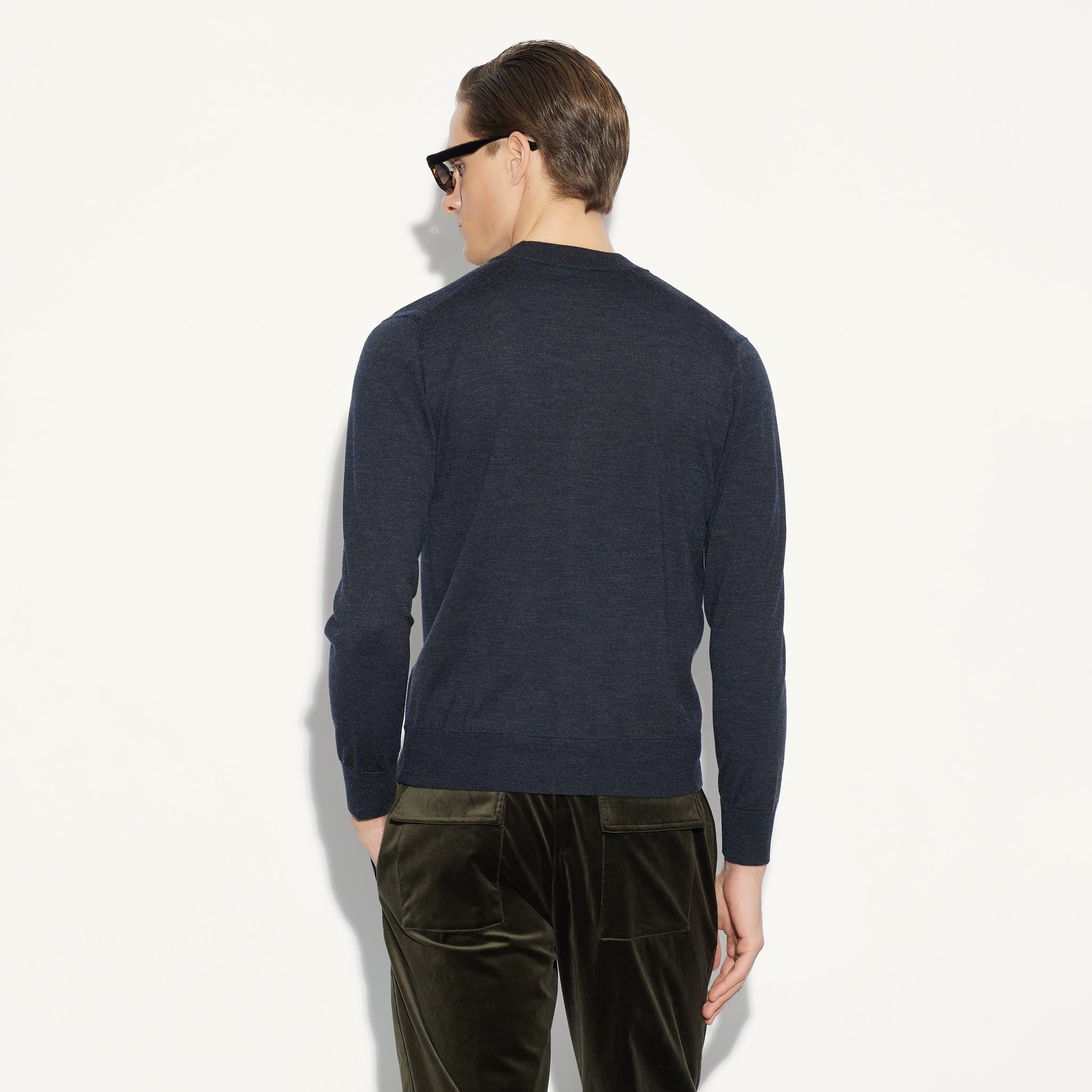 Cardigan Antracite Melange Maglia Cardigan Paolo Pecora