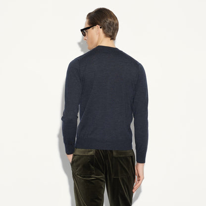 Cardigan Antracite Melange Maglia Cardigan Paolo Pecora