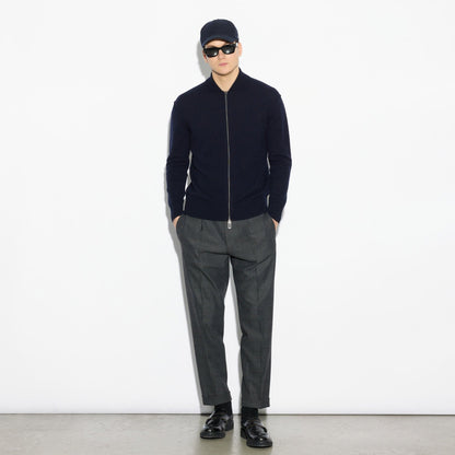 Cardigan con Zip Blu Maglia Cardigan Paolo Pecora