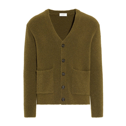 Cardigan Kaki Maglia Cardigan Paolo Pecora