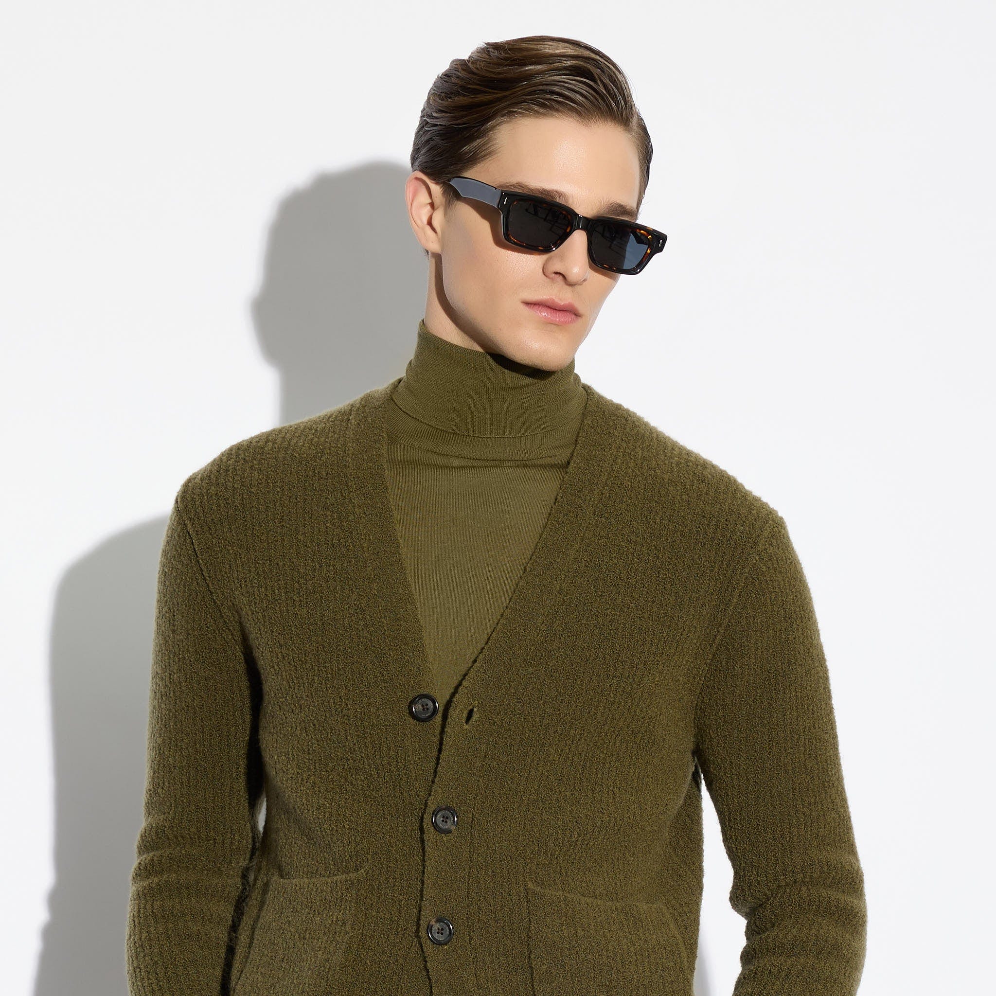 Cardigan Verde Marcio Maglia Cardigan Paolo Pecora