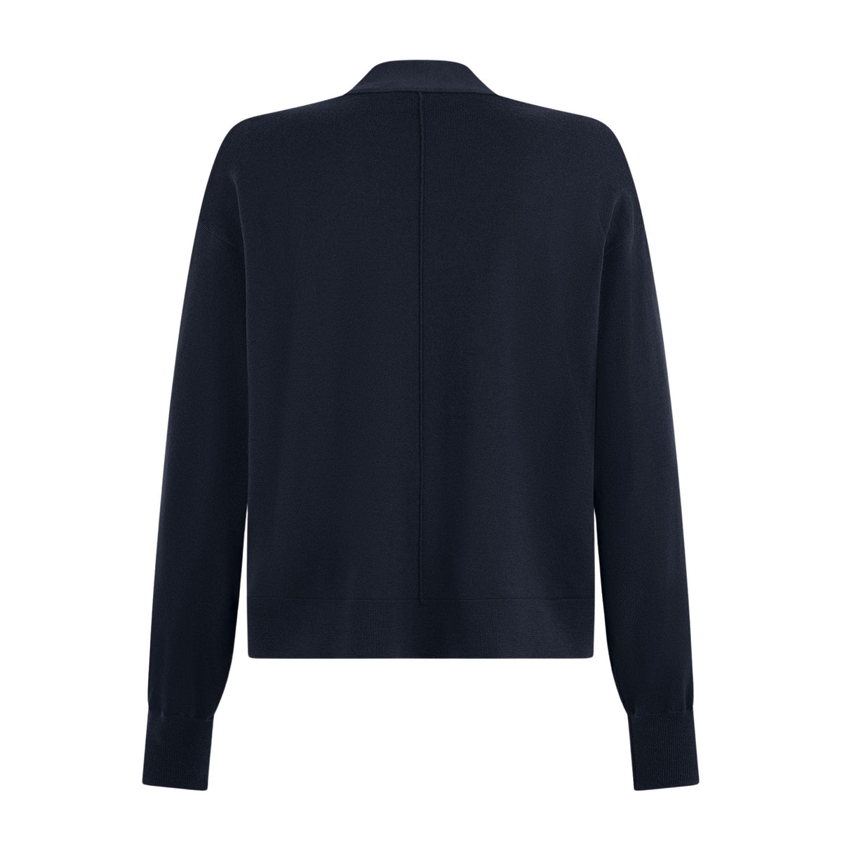 Maglia Cardigan Over Fit in Lana Merino Extrafine Blu Maglia Cardigan Paolo Pecora