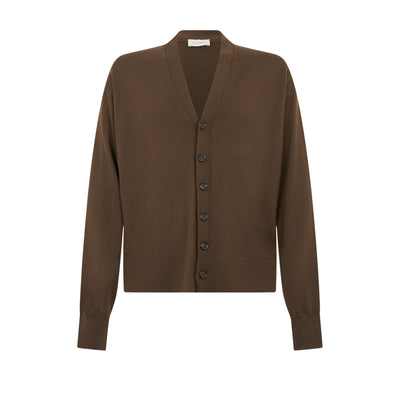 Maglia Cardigan Over Fit in Lana Merino Extrafine Wenghe Maglia Cardigan Paolo Pecora