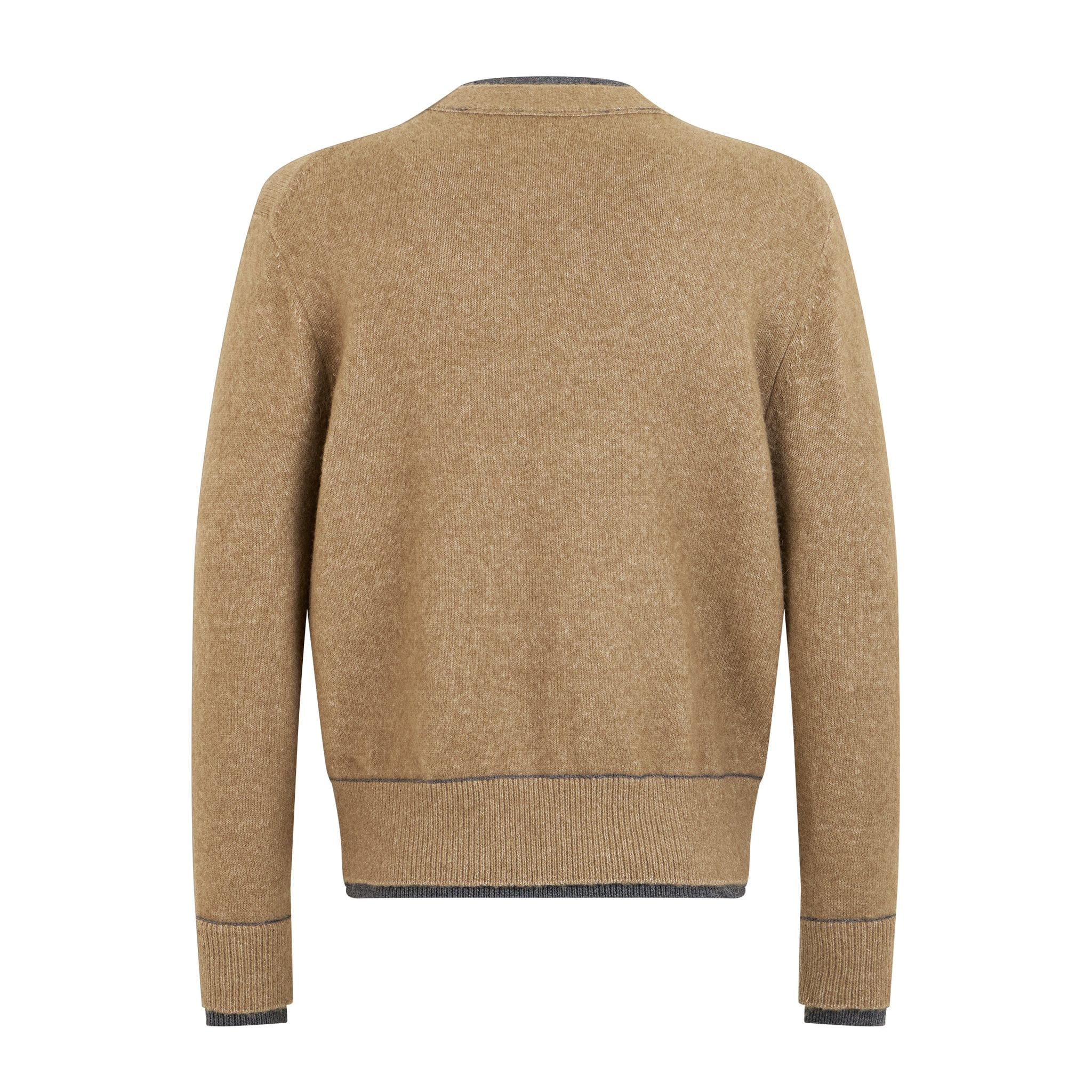 Maglia Cardigan Unito Bianco Grigio Maglia Cardigan Paolo Pecora