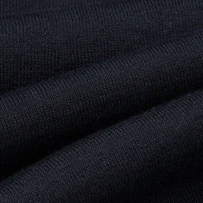 Maglia Girocollo a Maniche Corte in Lino Cotone Extrafine Nero Maglia Girocollo Paolo Pecora