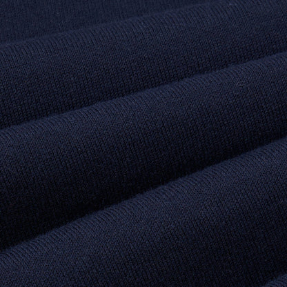 Maglia Girocollo a Maniche Corte in Puro Cotone Extrafine Blu Navy Maglia Girocollo Paolo Pecora